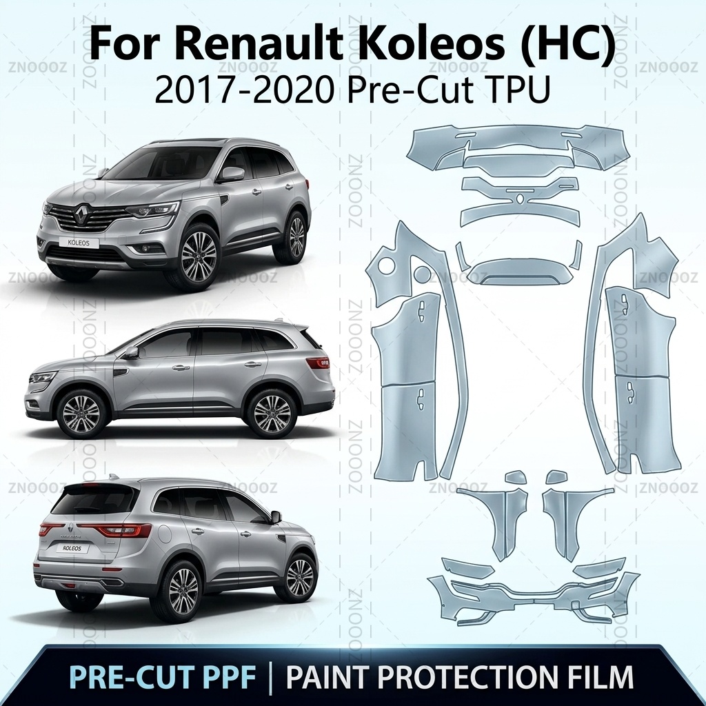 Ppf Film Clear Gloss Tpu - For Renault Koleos (HC) 2017-2020 Pre-Cut