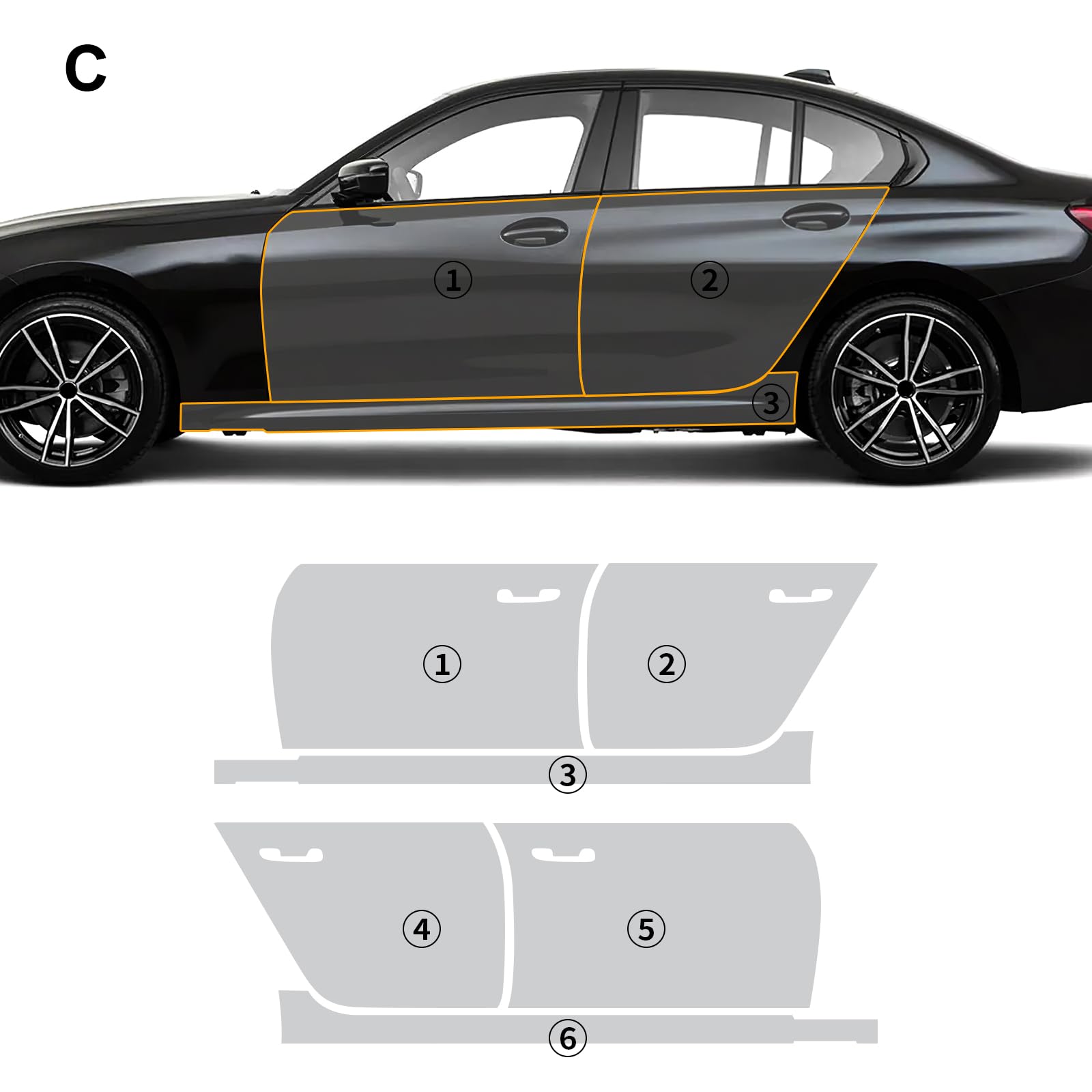 Paint Protection Film Matte - For BMW 3 Series M-Sport 2019-2022