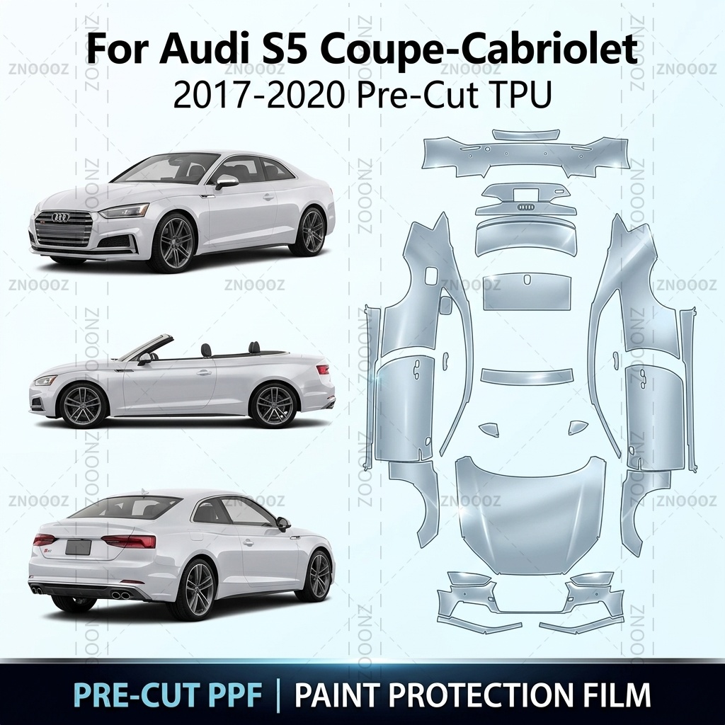 Ppf Film Clear Gloss Tpu - For Audi S5 Coupe-Cabriolet 2017-2020 Pre-Cut