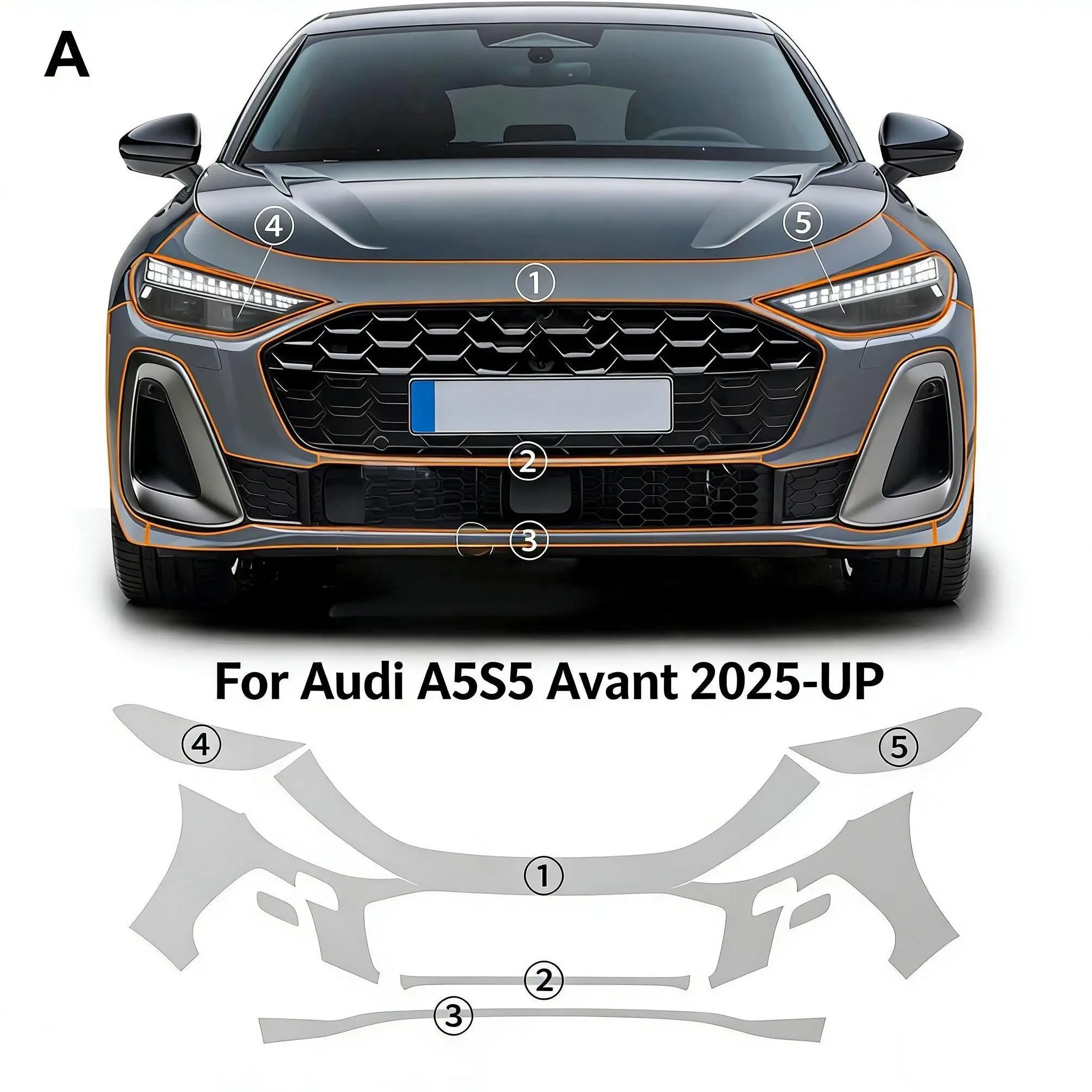 Paint Protection Film Matte - For Audi A5S5 Avant 2025-UP TPU