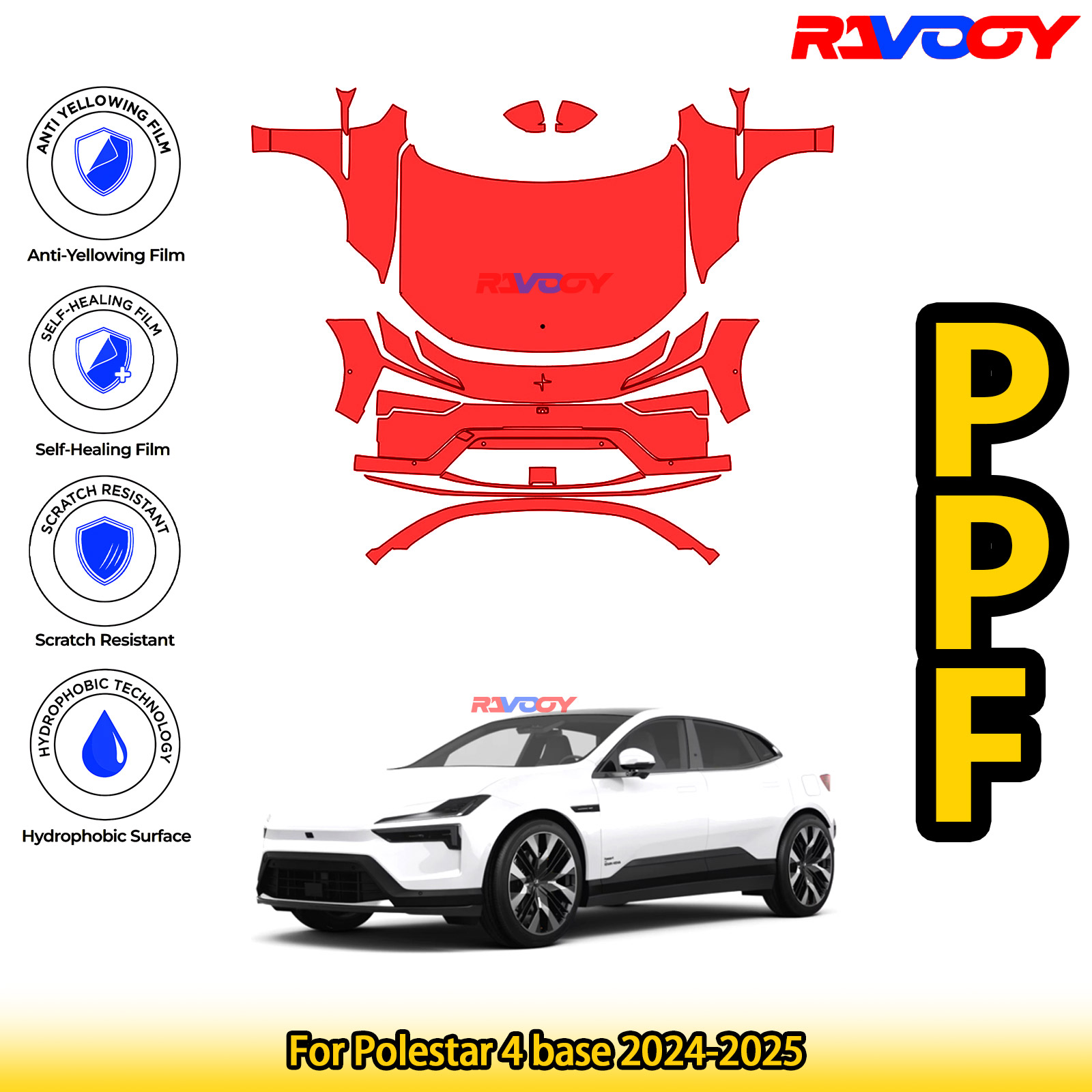 Paint Protection Film Matte - For Polestar 4 base 2024-2026 Glossy