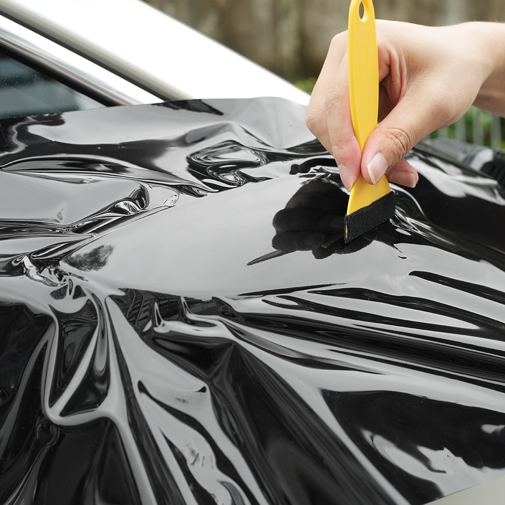 Car Wrap Film Matte Black - Car Sticker Glossy Black Auto Adhesive