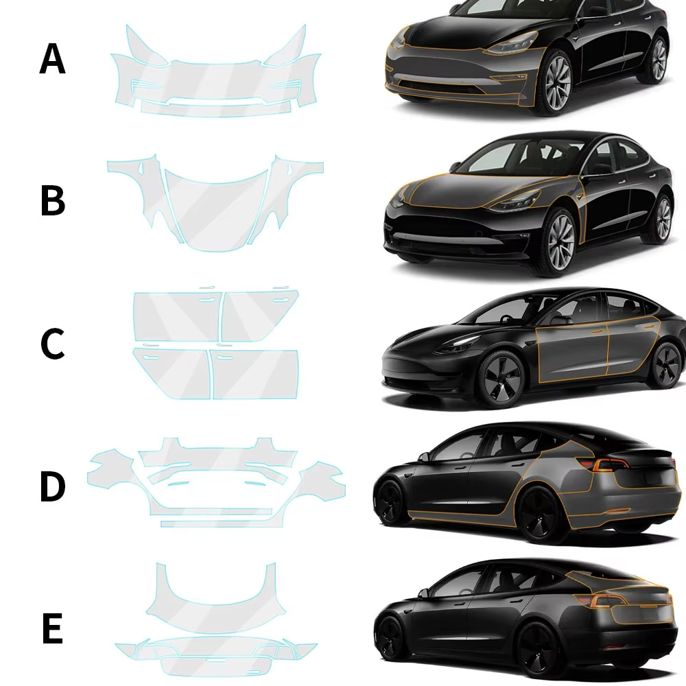 Car Paint Protection Film Kit Pre Cut - For Tesla Model 3 2017-2023 Pre-cut