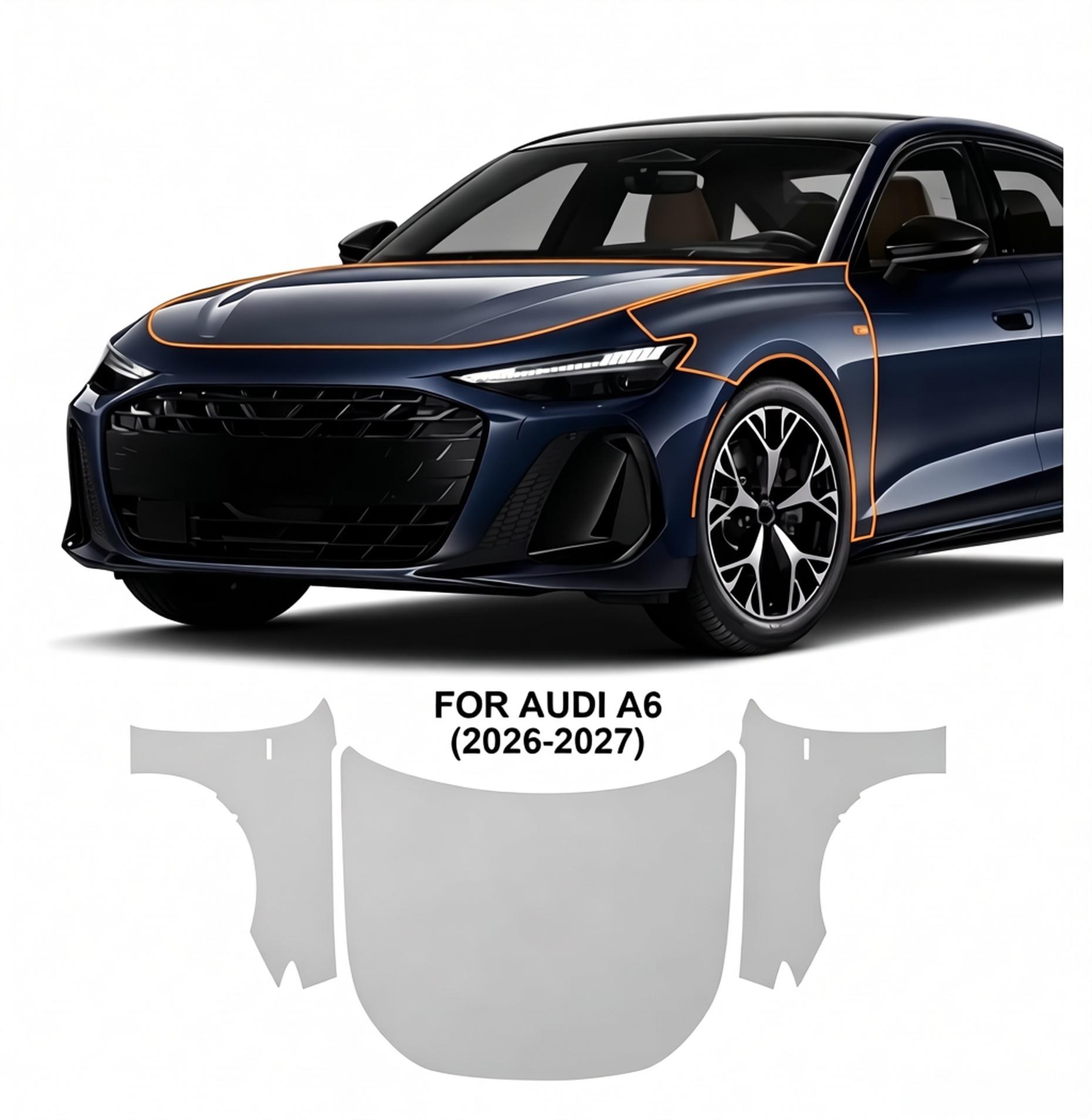 Car Paint Protection Film Kit Pre Cut - 9Mil TPU Bumper Hood Paint Protection