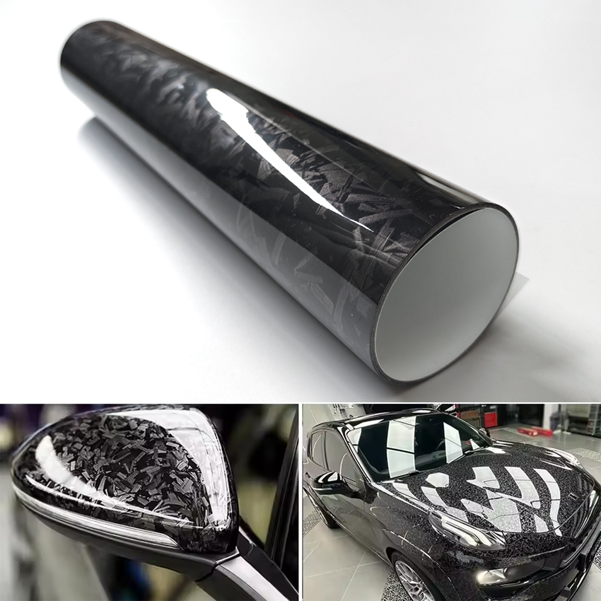 Car Wrap Film Matte Black - Carbon Fiber Film Glossy Black Car