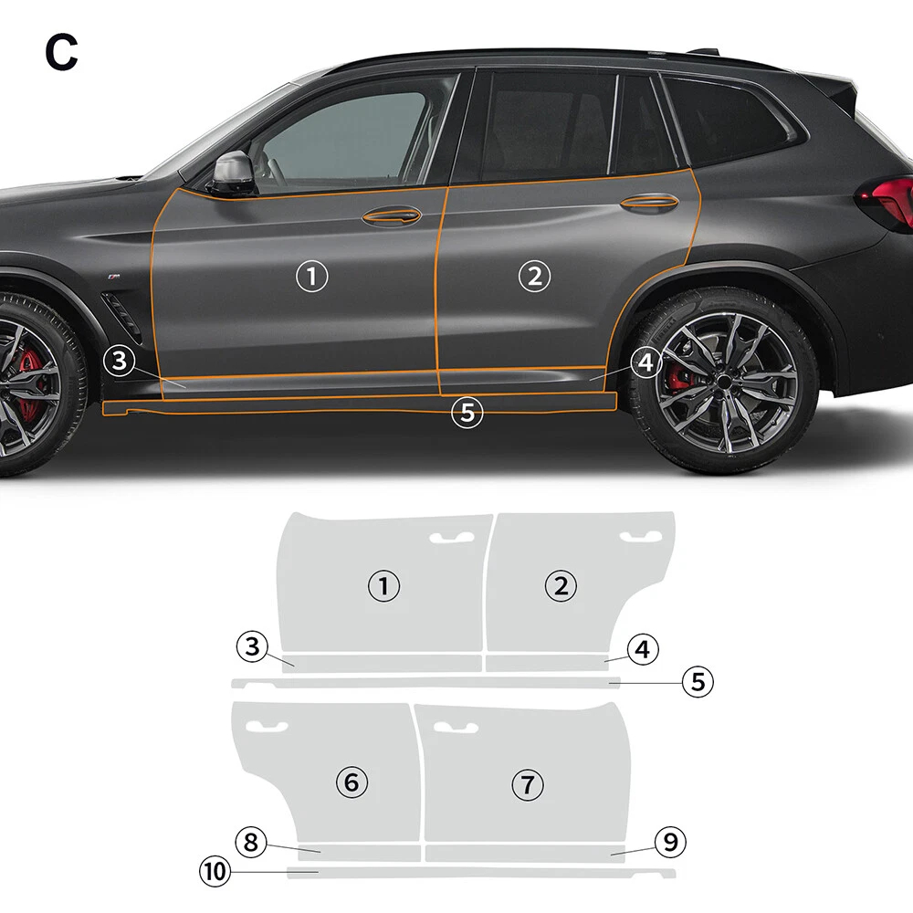 Car Paint Protection Film Kit Pre Cut - 8.5Mil Pre-cut PPF Kit For BMW