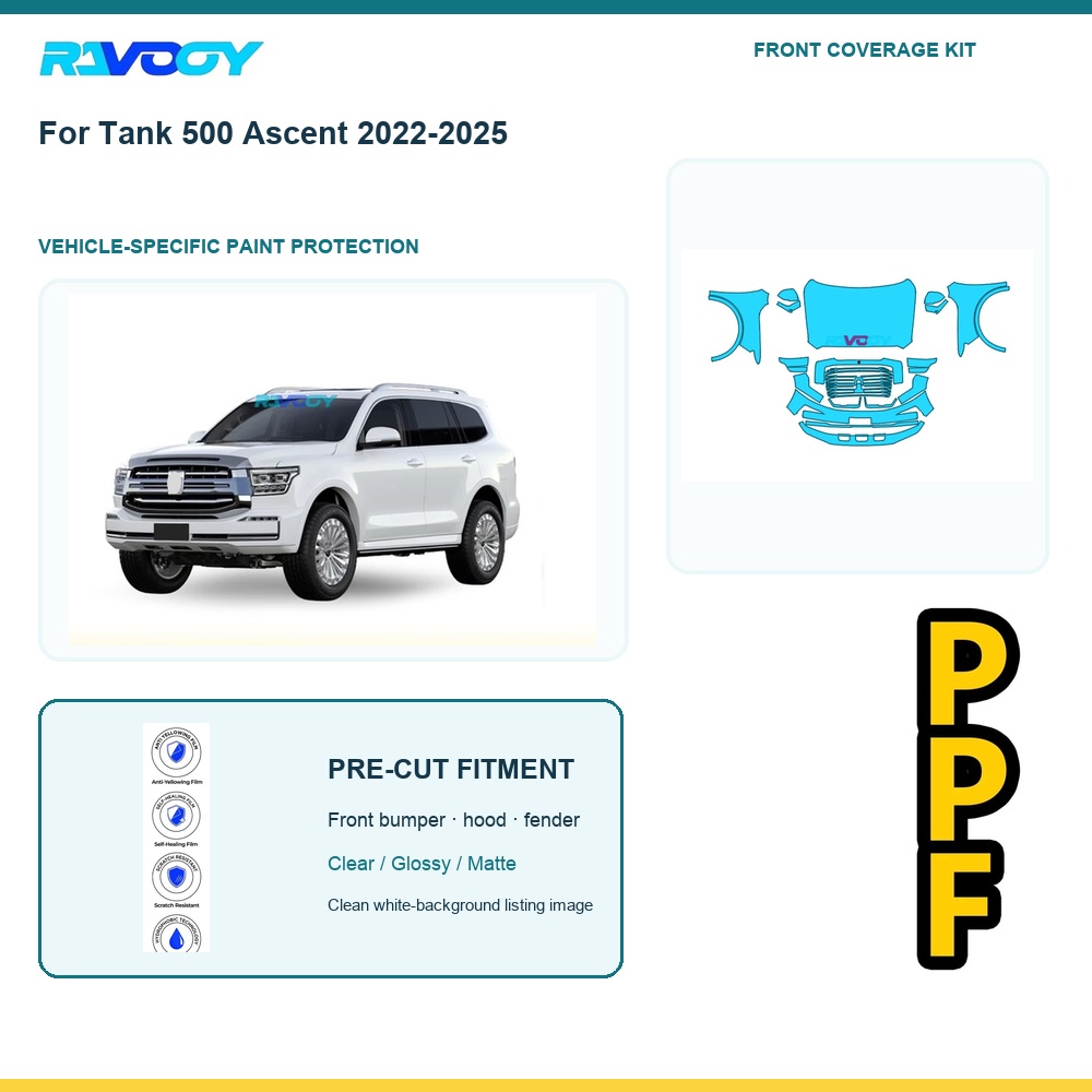 For Tank 500 Ascent 2022-2025  - Paint Protection Film Matte review and price