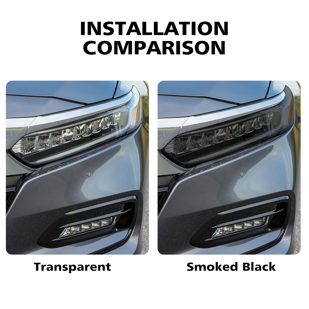 Smoke Black Car Headlight Prot - Car Wrap Film Matte Black review and price