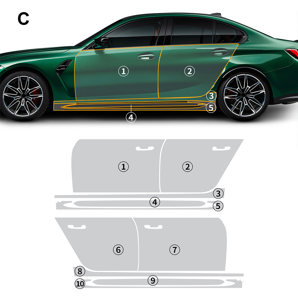 8.5Mil TPU Bumper Door Paint P - Car Paint Protection Film Kit Pre Cut review and price