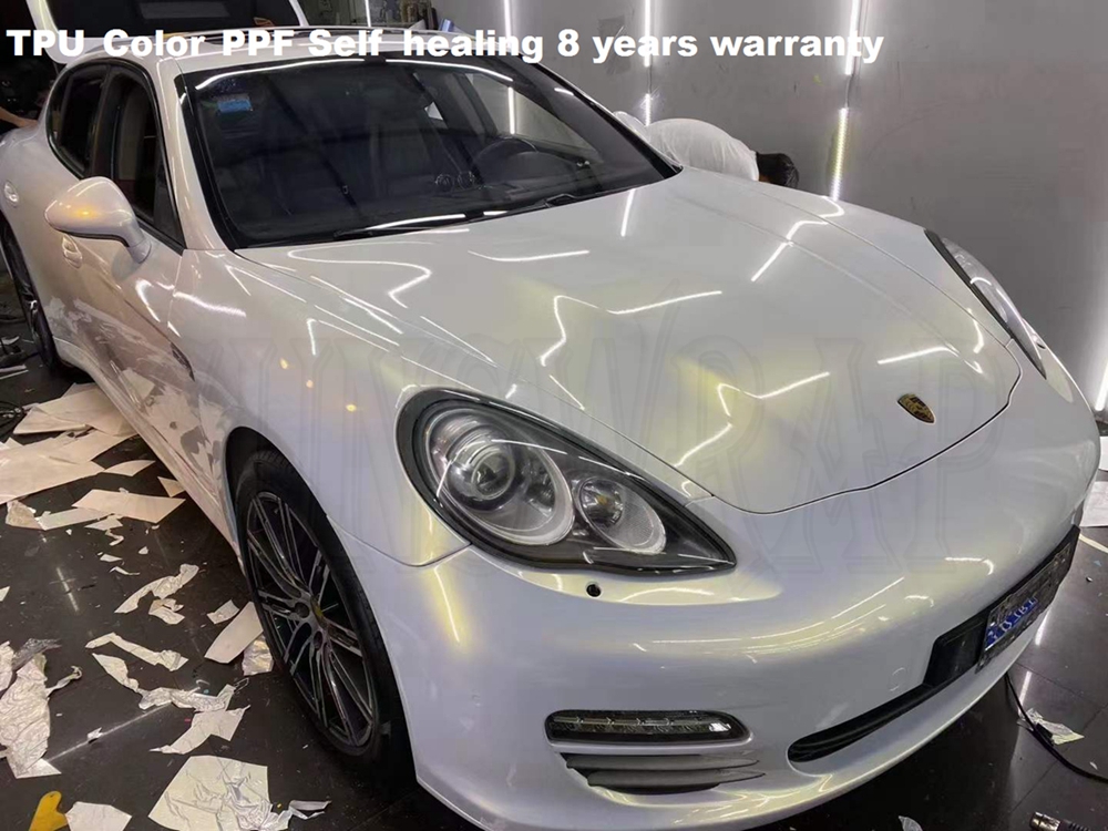 White to Gold Sparkle TPU PPF  - Paint Protection Film Roll 1.52X15M review and price