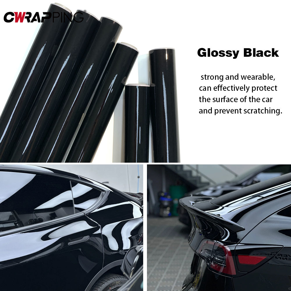 Gloss Black Car Body Film Viny - Car Wrap Film Matte Black review and price